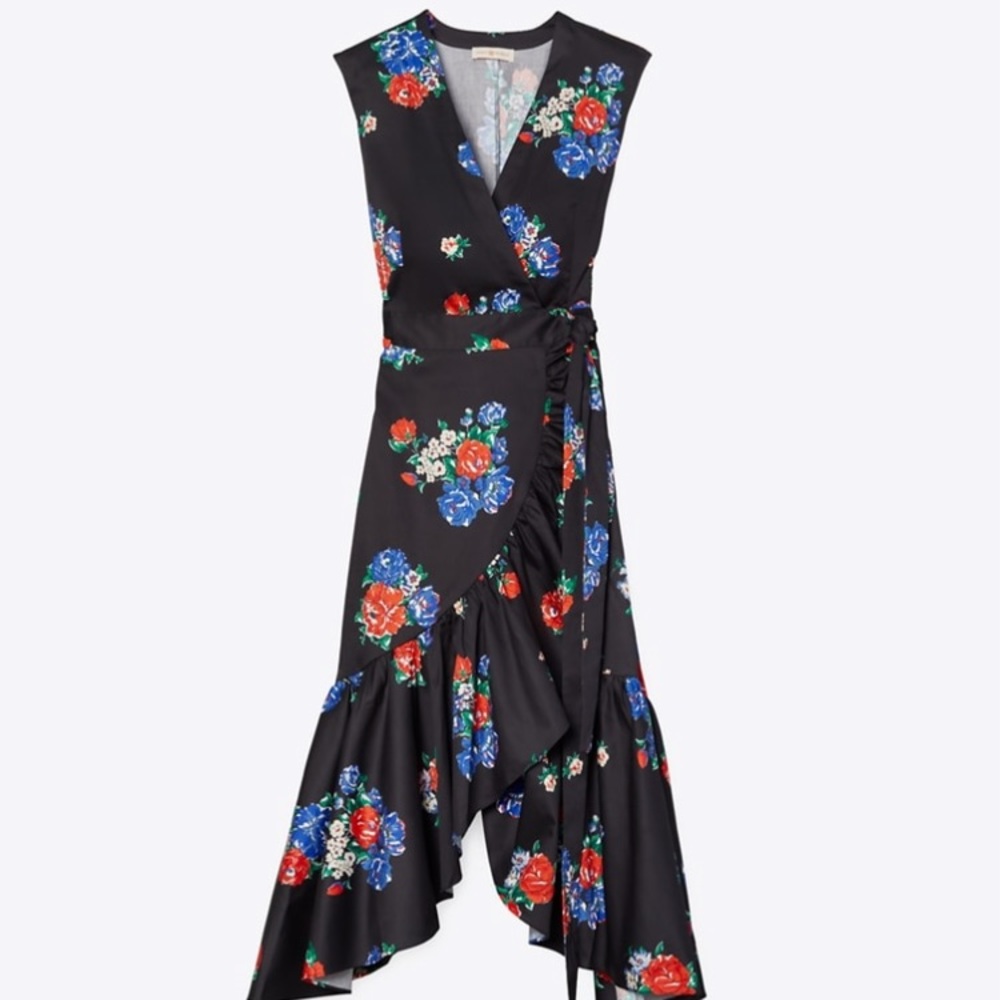 NWT Tory Burch printed wrap dress.